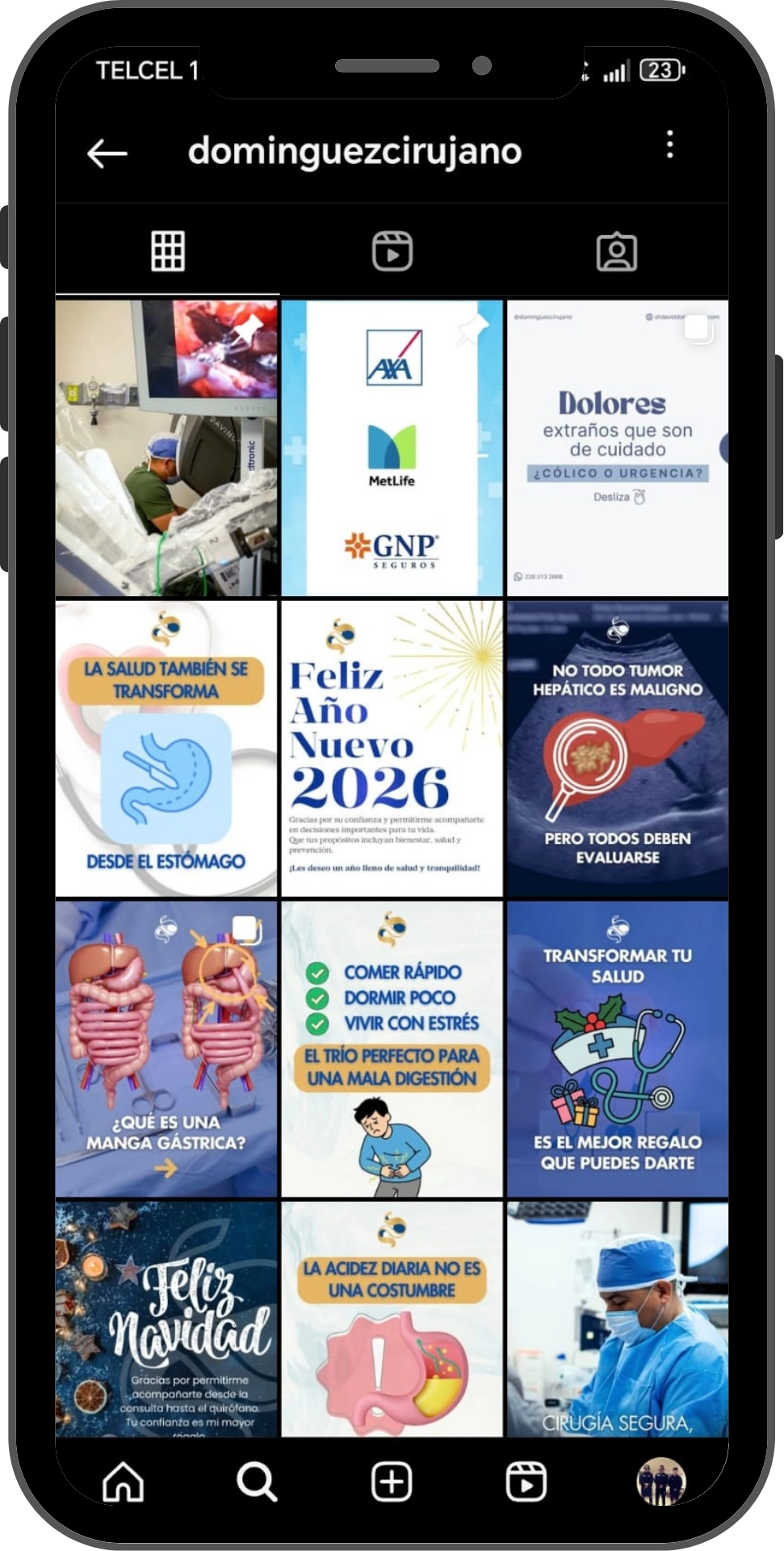 Feed Mockup Dr. David Román Domínguez