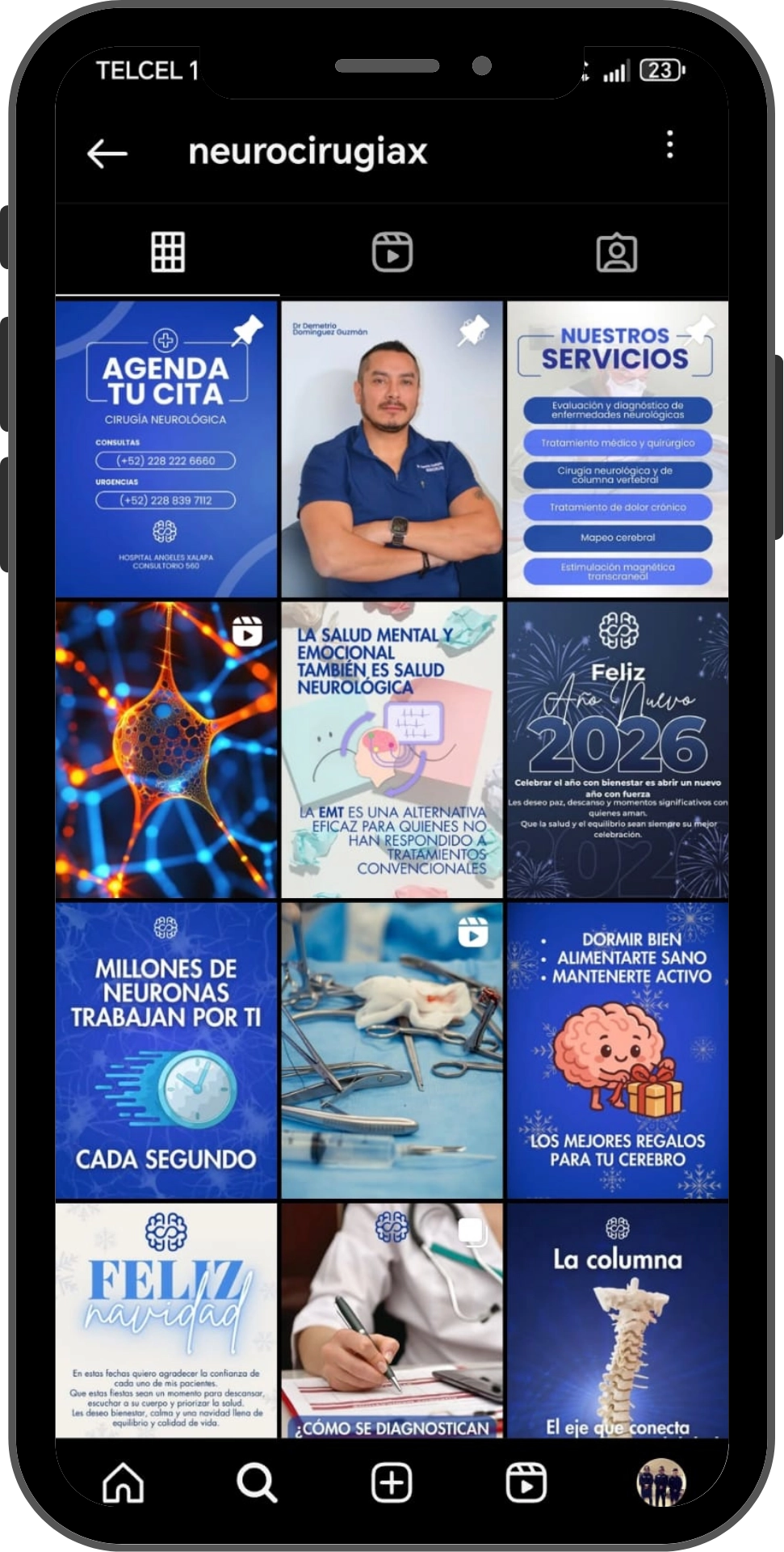 Feed Mockup Neurocirugía Xalapa